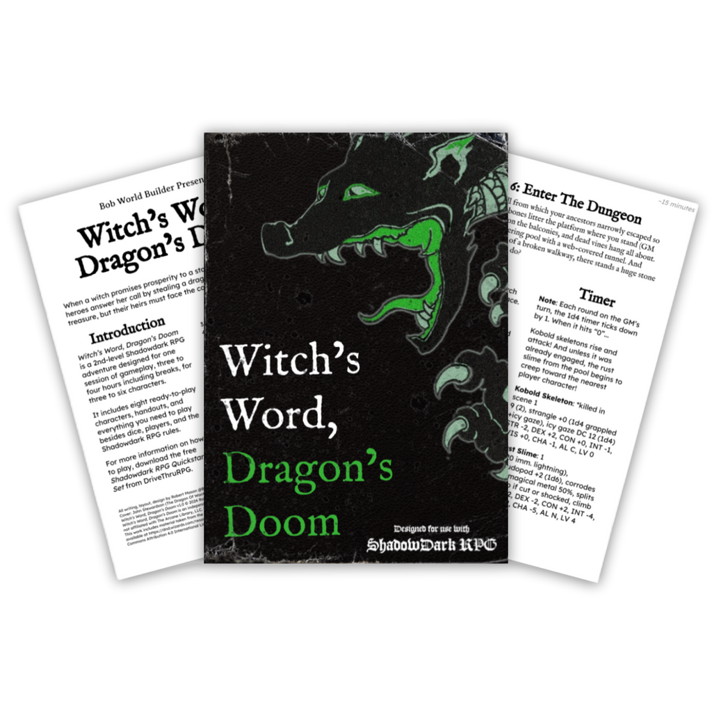 Witch's Word, Dragon's Doom: Shadowdark RPG Adventure