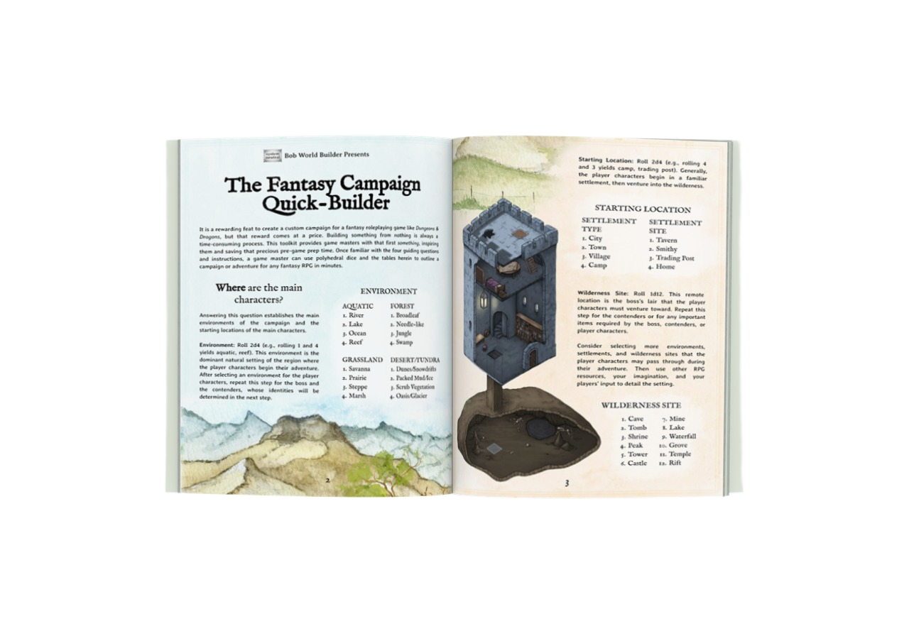 The Fantasy Campaign Quick Builder: GM Toolkit